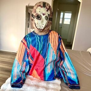 80s Vintage  Colorful Sweater Crewneck